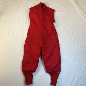 Sears Child Snowsuit Winter Wear Size 5 (41.5-44 Inch) Red Sleeveless